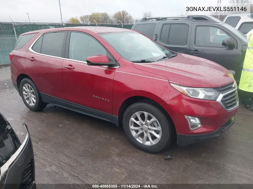 2020 Chevrolet Equinox Fwd 2Fl VIN: 3GNAXJEVXLS551146 Lot: 40865355