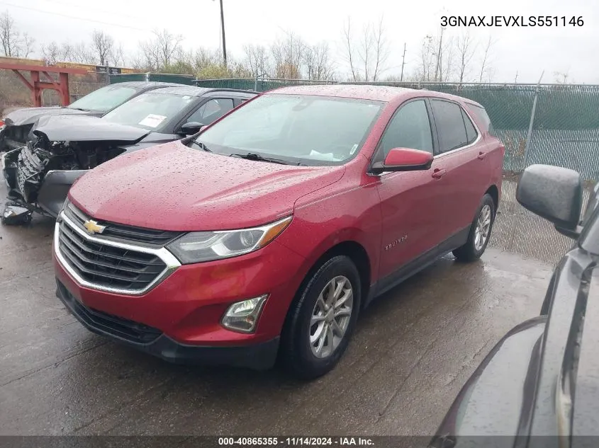 2020 Chevrolet Equinox Fwd 2Fl VIN: 3GNAXJEVXLS551146 Lot: 40865355