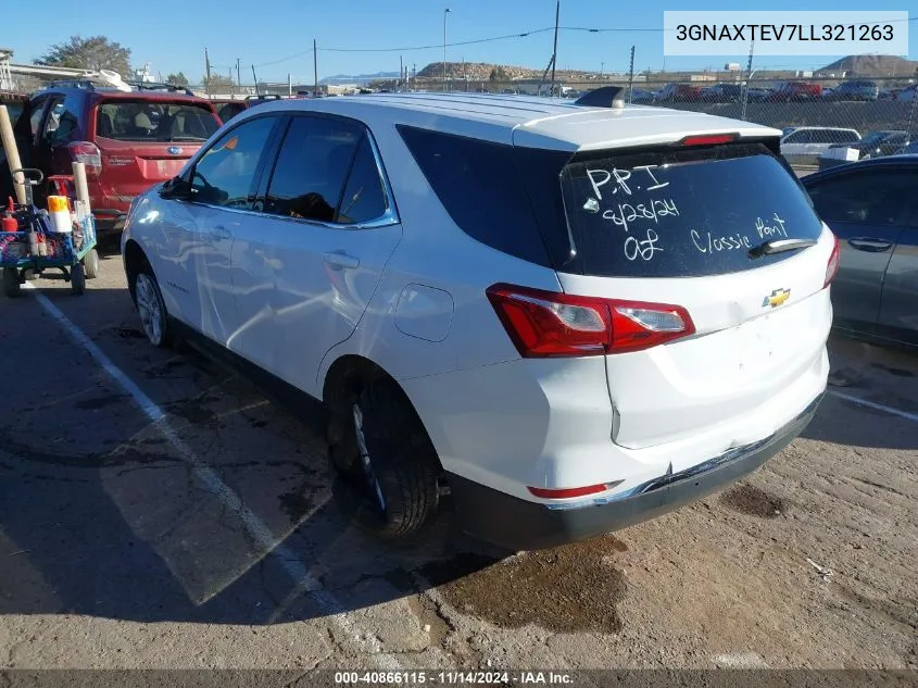 2020 Chevrolet Equinox Awd 2Fl VIN: 3GNAXTEV7LL321263 Lot: 40866115