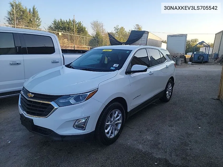 2020 Chevrolet Equinox Lt VIN: 3GNAXKEV3LS705542 Lot: 40870122