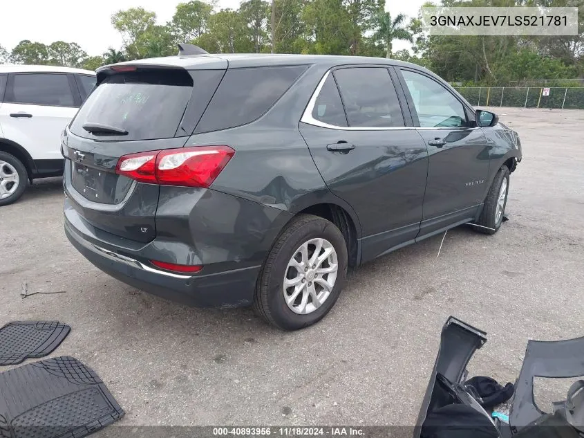 2020 Chevrolet Equinox Fwd 2Fl VIN: 3GNAXJEV7LS521781 Lot: 40893956