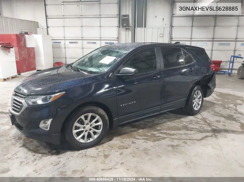 2020 Chevrolet Equinox Fwd Ls VIN: 3GNAXHEV5LS628885 Lot: 40895429