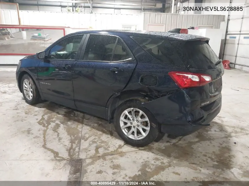 2020 Chevrolet Equinox Fwd Ls VIN: 3GNAXHEV5LS628885 Lot: 40895429