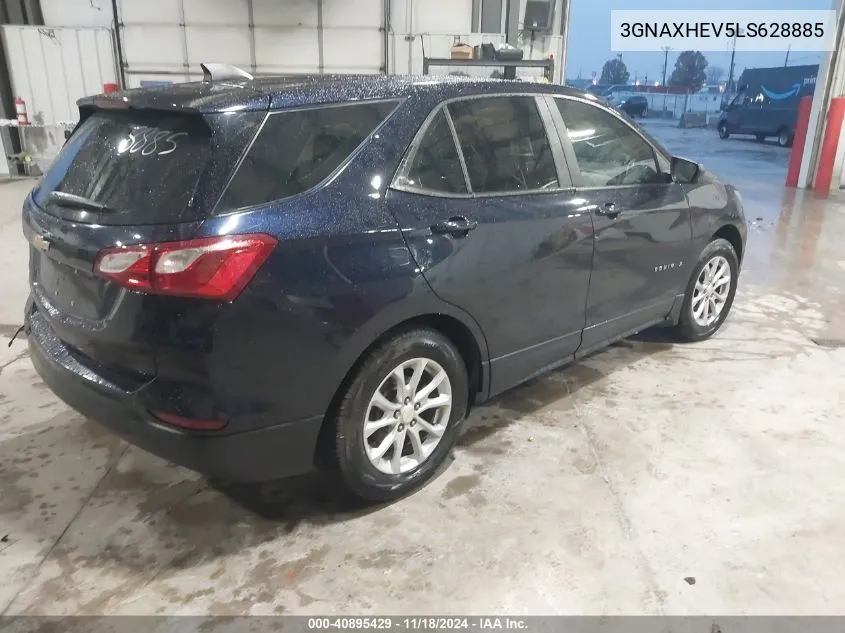 2020 Chevrolet Equinox Fwd Ls VIN: 3GNAXHEV5LS628885 Lot: 40895429