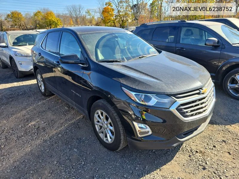 2020 Chevrolet Equinox Lt VIN: 2GNAXJEV0L6238752 Lot: 40896201