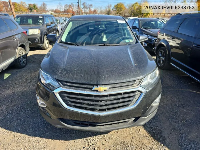 2020 Chevrolet Equinox Lt VIN: 2GNAXJEV0L6238752 Lot: 40896201