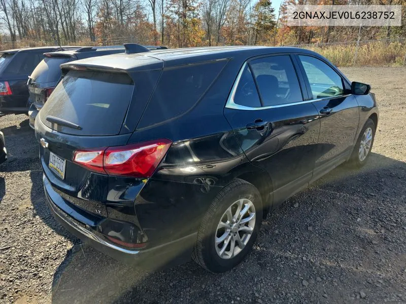 2020 Chevrolet Equinox Lt VIN: 2GNAXJEV0L6238752 Lot: 40896201