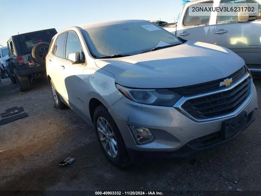 2020 Chevrolet Equinox Awd Lt 1.5L Turbo VIN: 2GNAXUEV3L6231702 Lot: 40903332