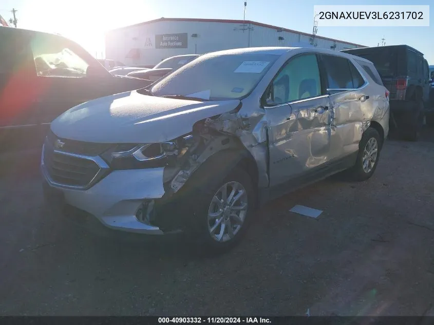 2020 Chevrolet Equinox Awd Lt 1.5L Turbo VIN: 2GNAXUEV3L6231702 Lot: 40903332