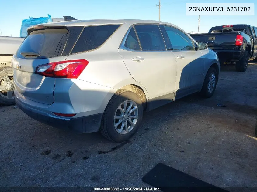 2020 Chevrolet Equinox Awd Lt 1.5L Turbo VIN: 2GNAXUEV3L6231702 Lot: 40903332