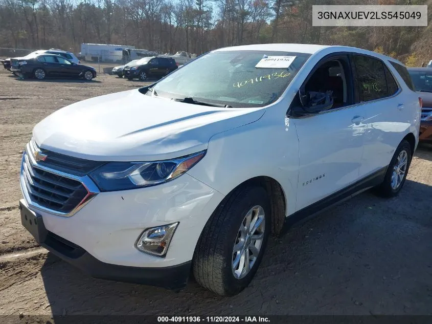 2020 Chevrolet Equinox Awd Lt 1.5L Turbo VIN: 3GNAXUEV2LS545049 Lot: 40911936