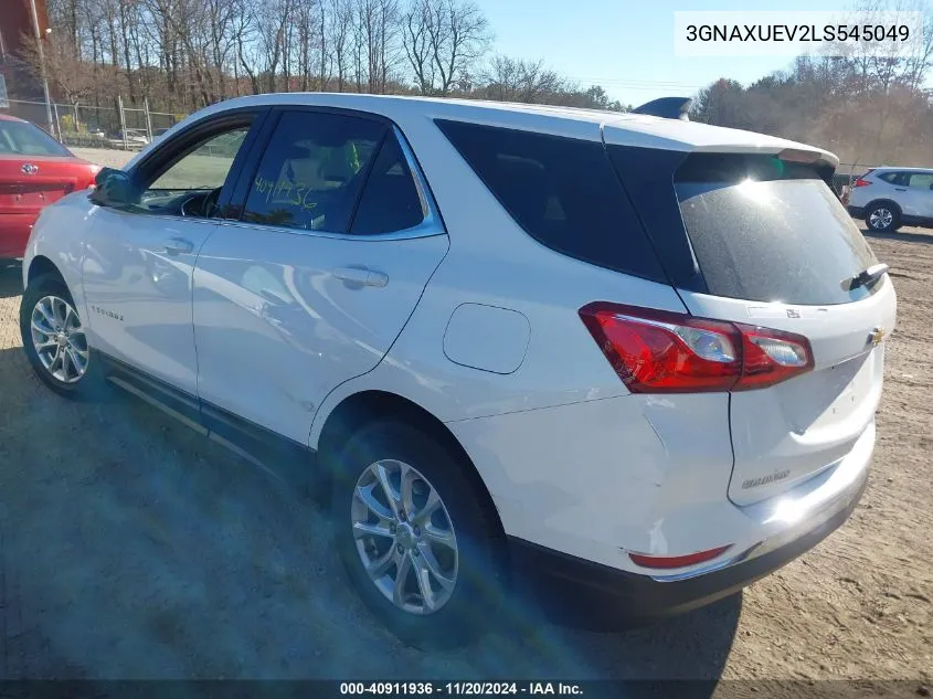 2020 Chevrolet Equinox Awd Lt 1.5L Turbo VIN: 3GNAXUEV2LS545049 Lot: 40911936