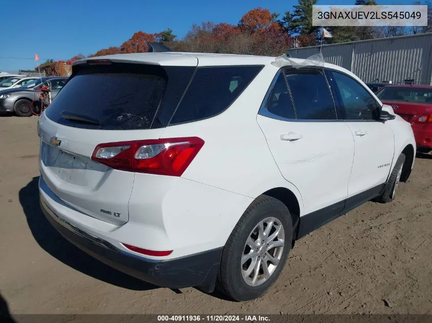 2020 Chevrolet Equinox Awd Lt 1.5L Turbo VIN: 3GNAXUEV2LS545049 Lot: 40911936