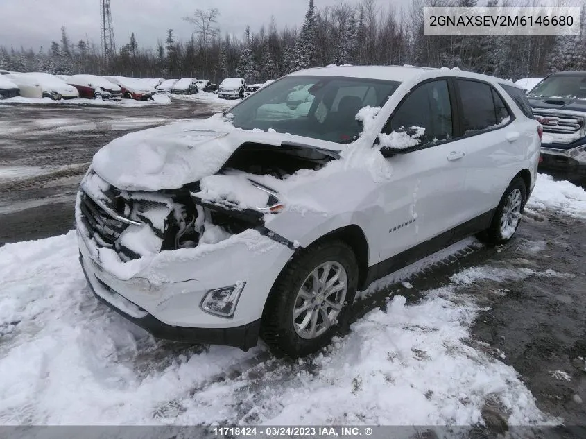 2021 Chevrolet Equinox Ls VIN: 2GNAXSEV2M6146680 Lot: 11718424