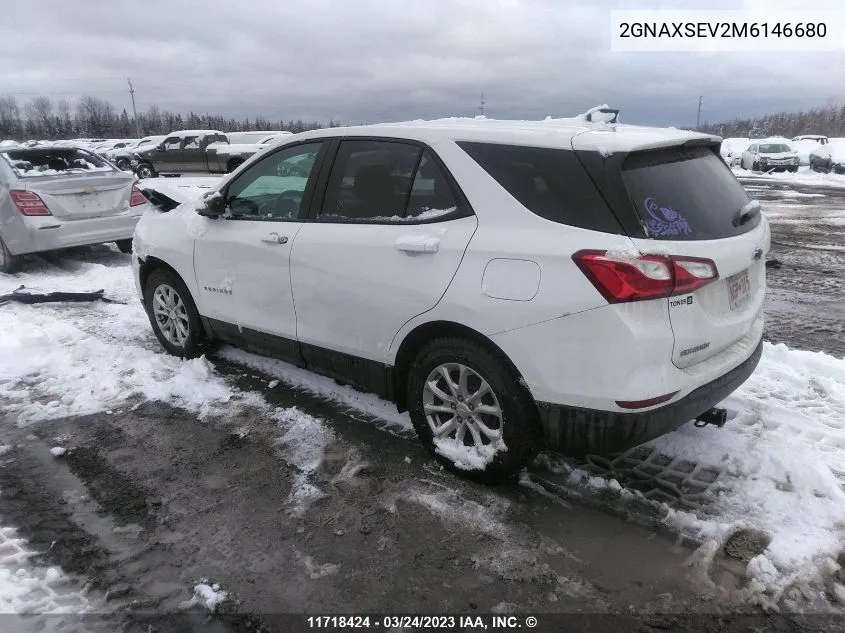 2021 Chevrolet Equinox Ls VIN: 2GNAXSEV2M6146680 Lot: 11718424