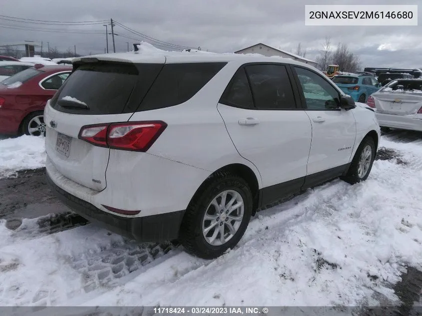 2021 Chevrolet Equinox Ls VIN: 2GNAXSEV2M6146680 Lot: 11718424