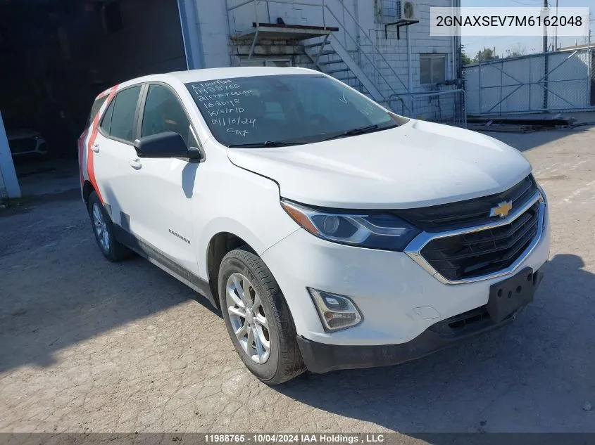 2021 Chevrolet Equinox VIN: 2GNAXSEV7M6162048 Lot: 11988765