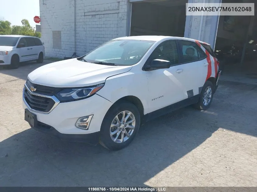 2021 Chevrolet Equinox VIN: 2GNAXSEV7M6162048 Lot: 11988765