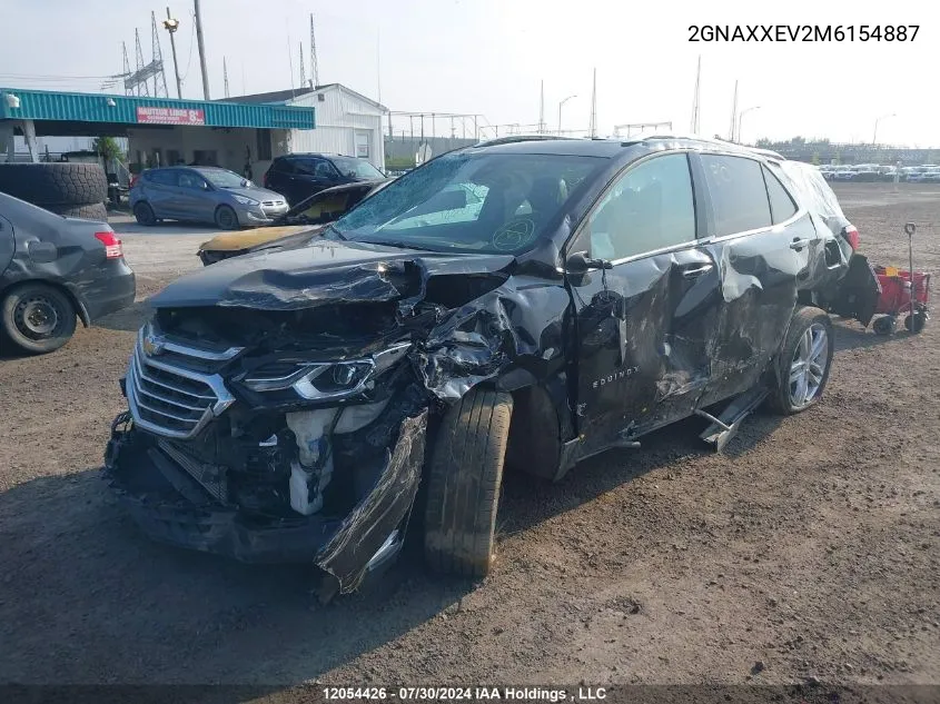 2GNAXXEV2M6154887 2021 Chevrolet Equinox Premier