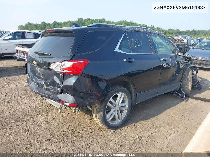 2GNAXXEV2M6154887 2021 Chevrolet Equinox Premier