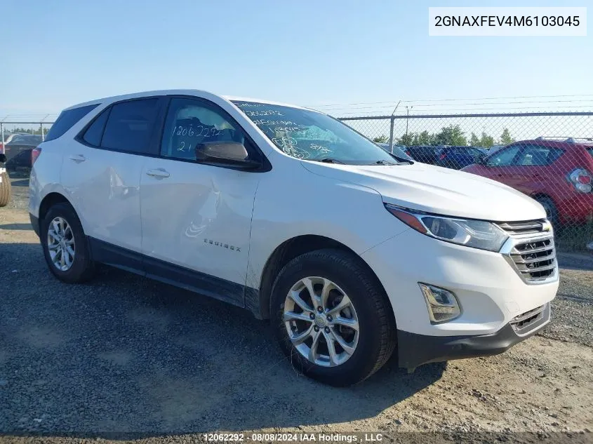 2021 Chevrolet Equinox VIN: 2GNAXFEV4M6103045 Lot: 12062292