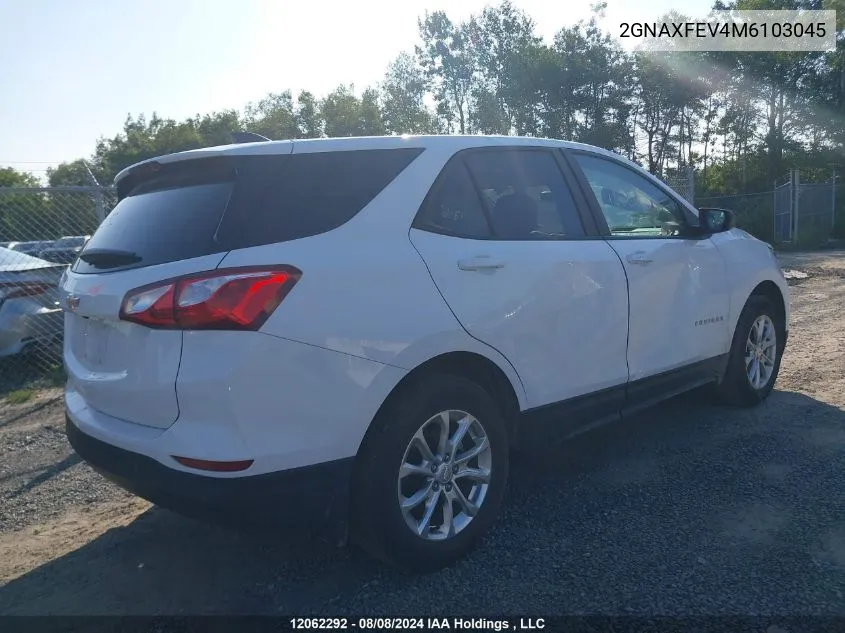 2021 Chevrolet Equinox VIN: 2GNAXFEV4M6103045 Lot: 12062292