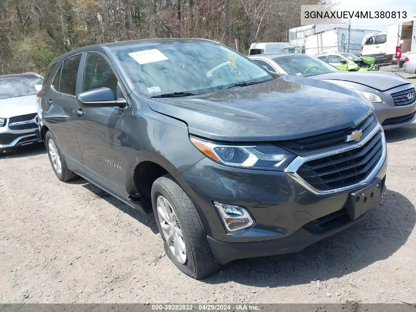 2021 Chevrolet Equinox Awd Lt VIN: 3GNAXUEV4ML380813 Lot: 39282833