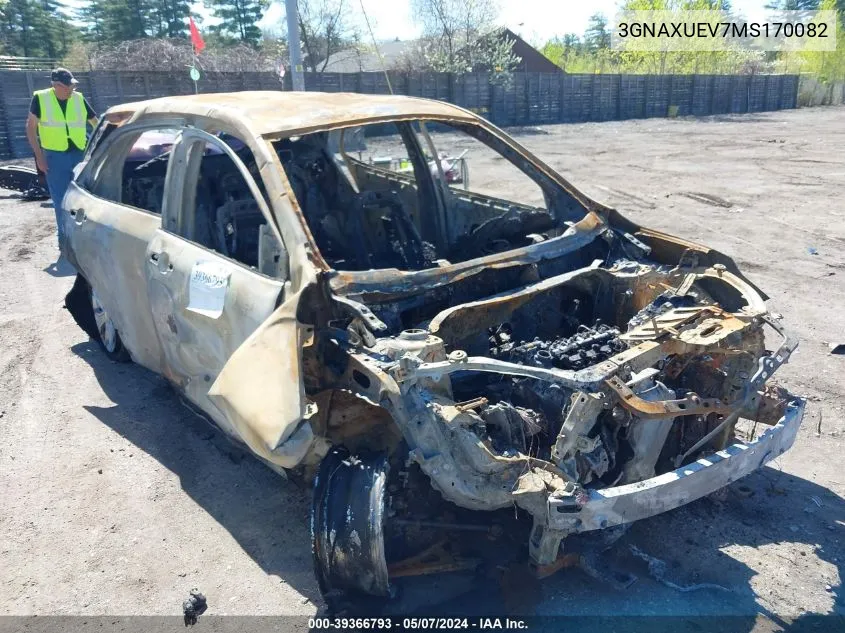 3GNAXUEV7MS170082 2021 Chevrolet Equinox Awd Lt