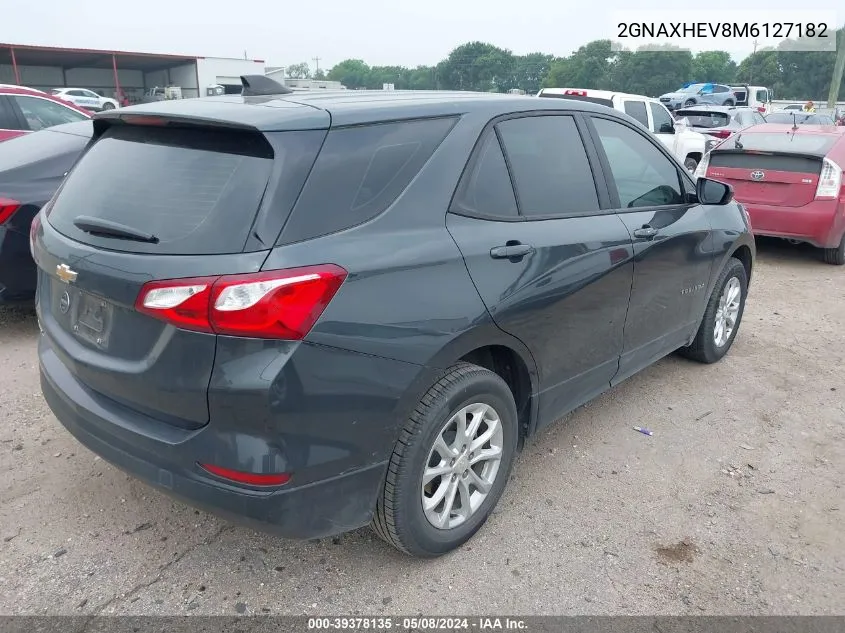 2021 Chevrolet Equinox Fwd Ls VIN: 2GNAXHEV8M6127182 Lot: 39378135