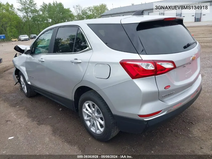 3GNAXUEV8MS134918 2021 Chevrolet Equinox Awd Lt