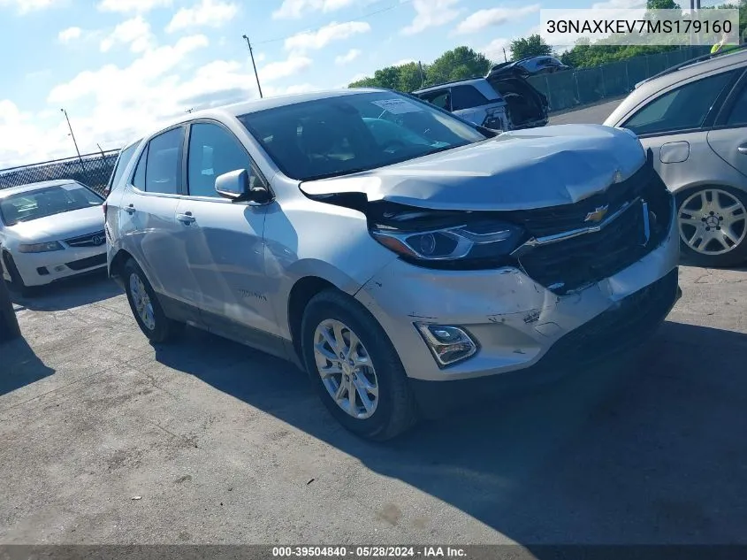 3GNAXKEV7MS179160 2021 Chevrolet Equinox Fwd Lt