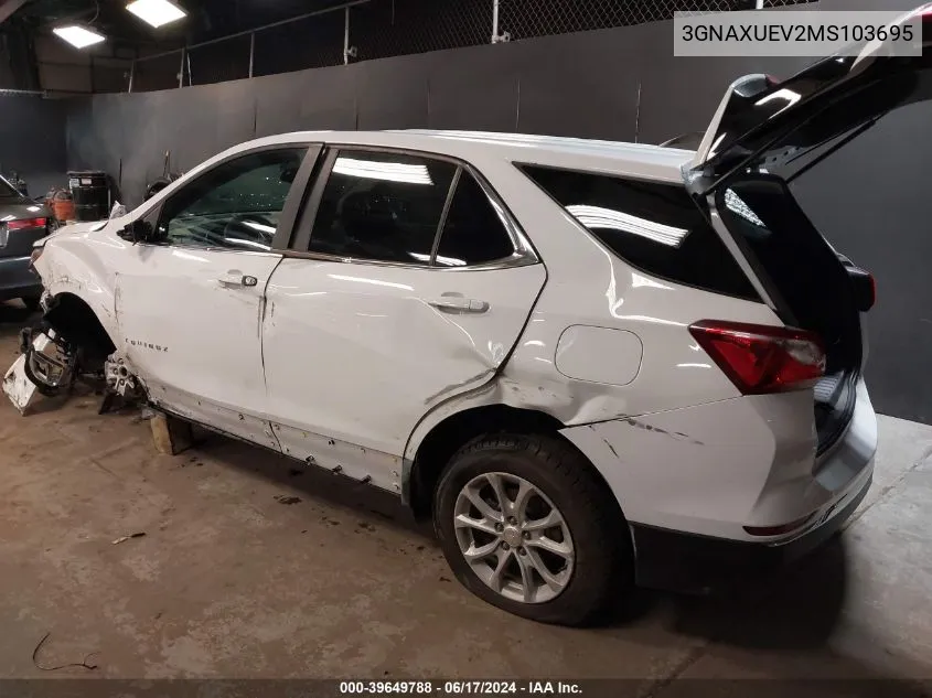 3GNAXUEV2MS103695 2021 Chevrolet Equinox Awd Lt