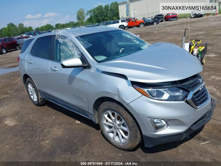 2021 Chevrolet Equinox Fwd Lt VIN: 3GNAXKEV6MS165654 Lot: 39781989