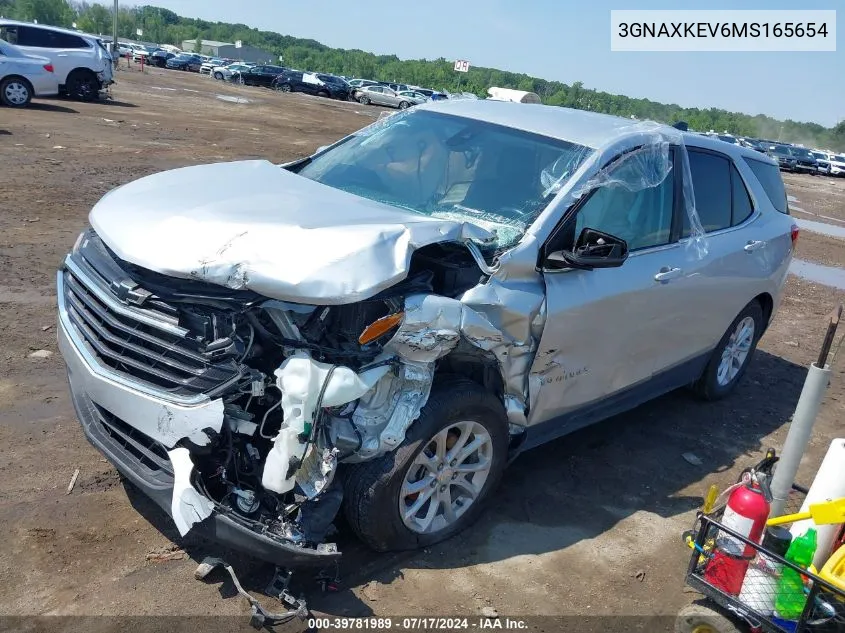 2021 Chevrolet Equinox Fwd Lt VIN: 3GNAXKEV6MS165654 Lot: 39781989