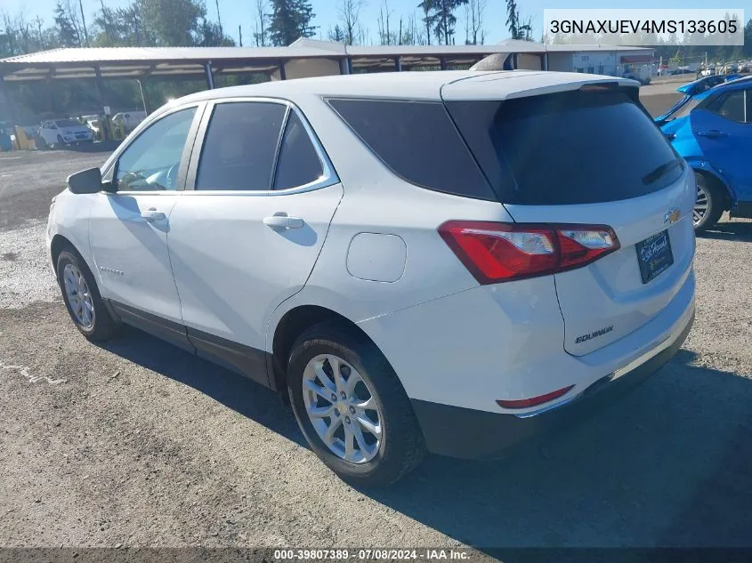 2021 Chevrolet Equinox Awd Lt VIN: 3GNAXUEV4MS133605 Lot: 39807389