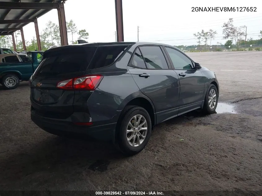 2021 Chevrolet Equinox Fwd Ls VIN: 2GNAXHEV8M6127652 Lot: 39829542