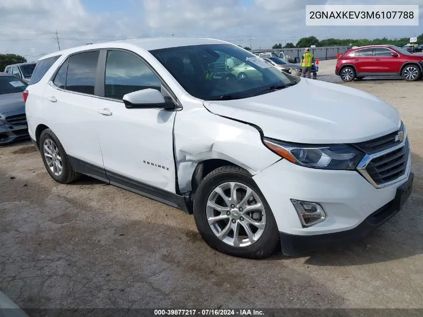 2021 Chevrolet Equinox Lt VIN: 2GNAXKEV3M6107788 Lot: 40457464