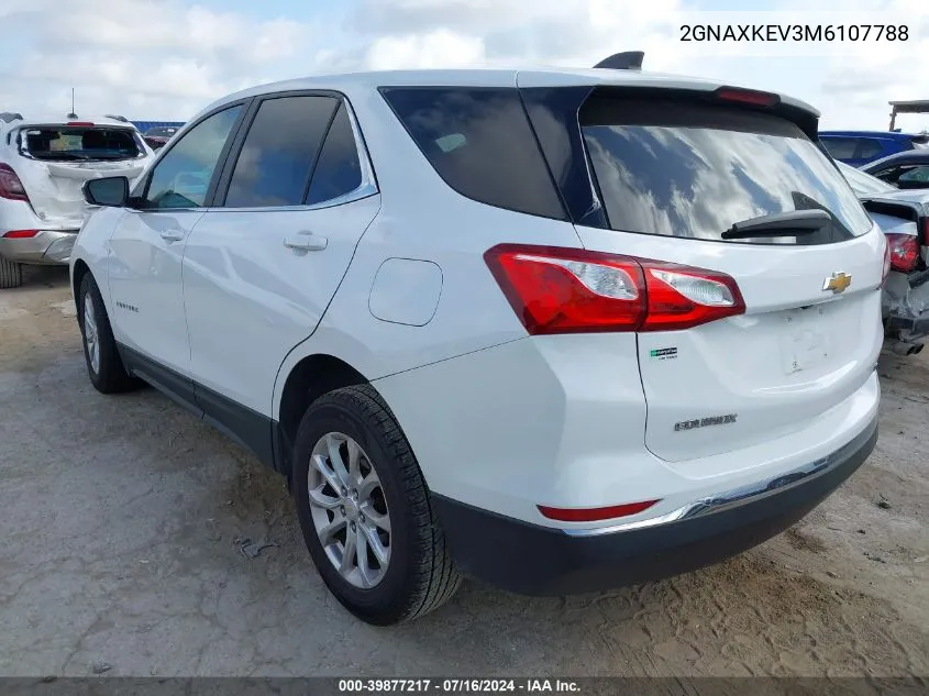 2021 Chevrolet Equinox Lt VIN: 2GNAXKEV3M6107788 Lot: 40457464