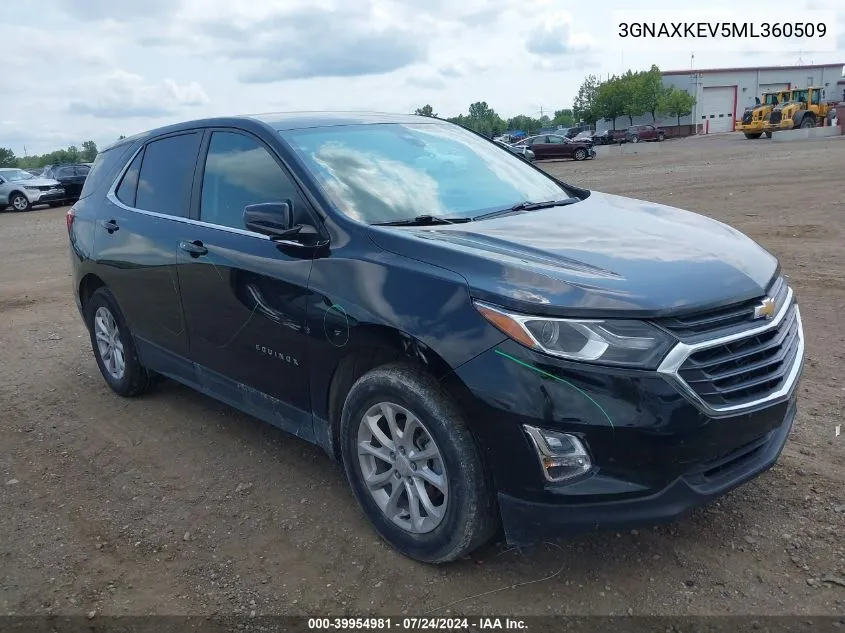 2021 Chevrolet Equinox Fwd Lt VIN: 3GNAXKEV5ML360509 Lot: 39954981