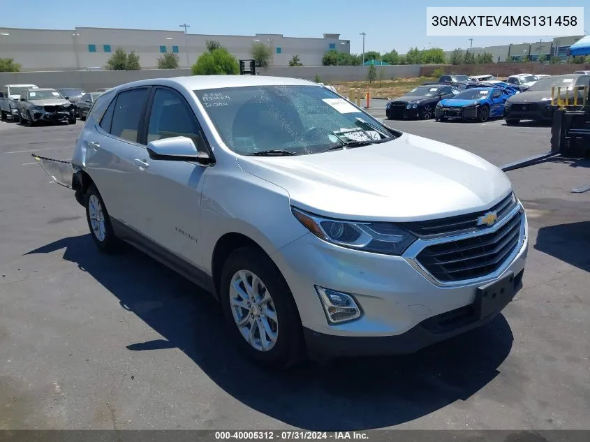 3GNAXTEV4MS131458 2021 Chevrolet Equinox Awd 2Fl