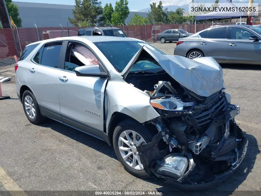 2021 Chevrolet Equinox Fwd 2Fl VIN: 3GNAXJEVXMS162055 Lot: 40025294