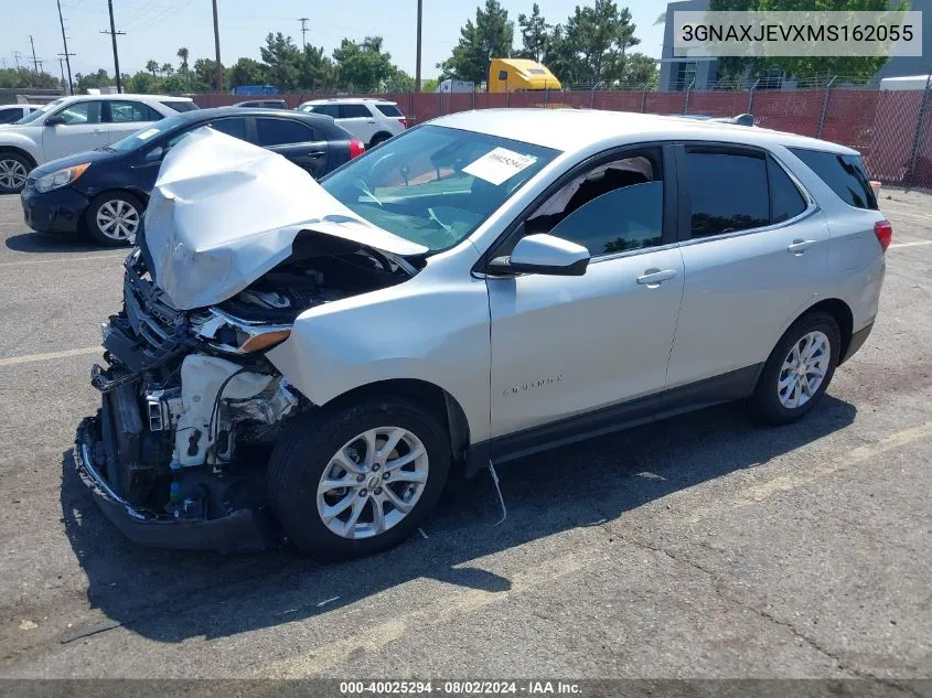 2021 Chevrolet Equinox Fwd 2Fl VIN: 3GNAXJEVXMS162055 Lot: 40025294