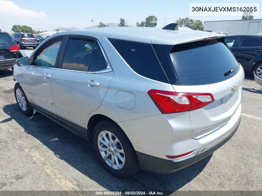 2021 Chevrolet Equinox Fwd 2Fl VIN: 3GNAXJEVXMS162055 Lot: 40025294