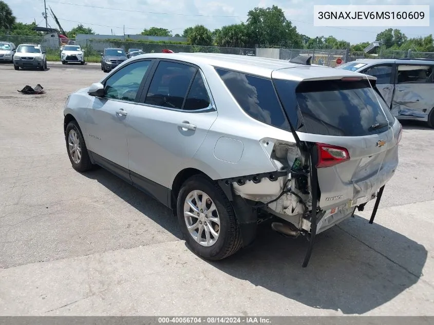 3GNAXJEV6MS160609 2021 Chevrolet Equinox Fwd 2Fl