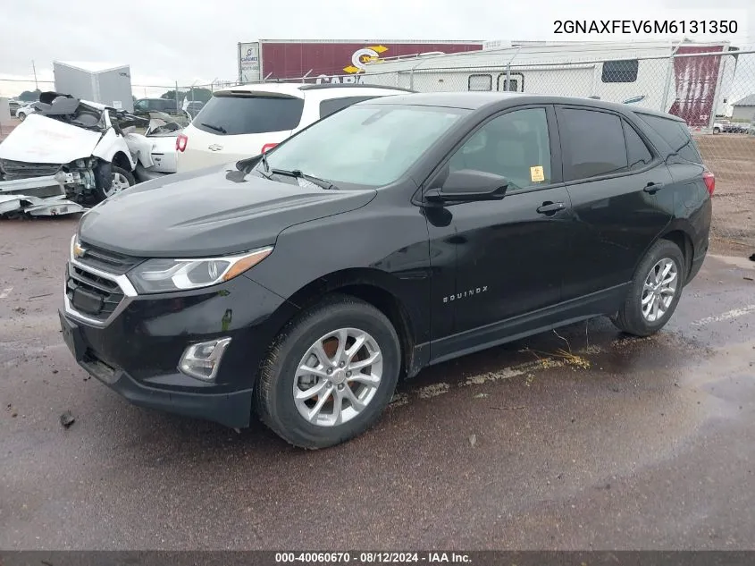 2021 Chevrolet Equinox Fwd 1Fl VIN: 2GNAXFEV6M6131350 Lot: 40060670