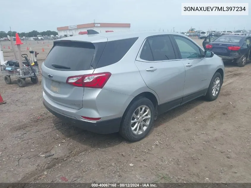 2021 Chevrolet Equinox Awd Lt VIN: 3GNAXUEV7ML397234 Lot: 40067168