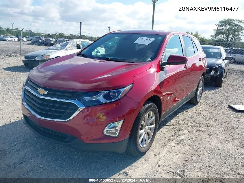 2021 Chevrolet Equinox Fwd Lt VIN: 2GNAXKEV9M6116477 Lot: 40153652