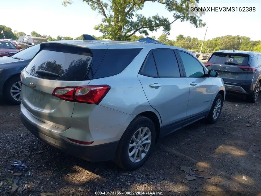 3GNAXHEV3MS162388 2021 Chevrolet Equinox Fwd Ls