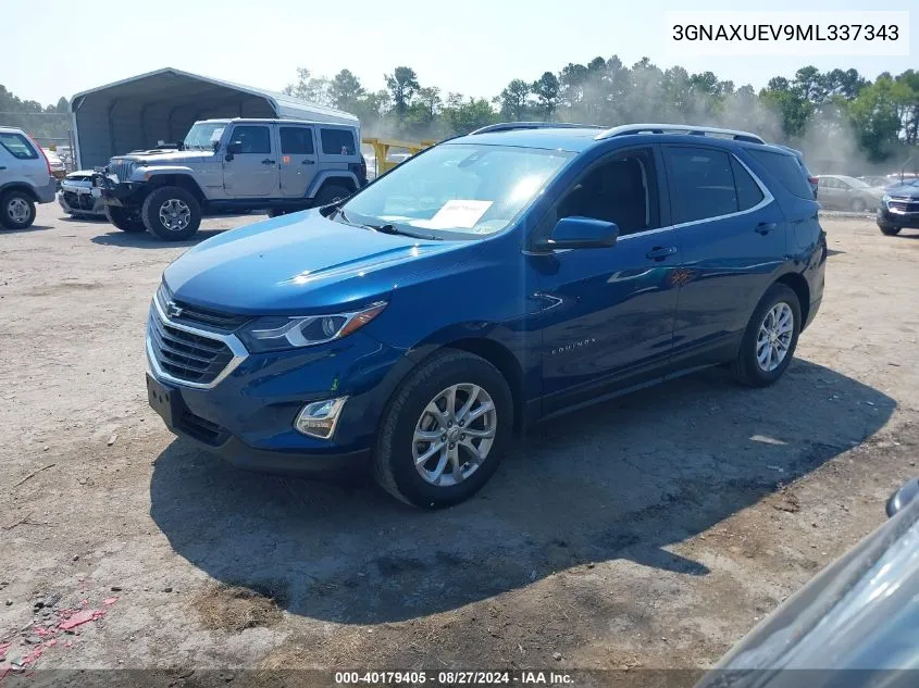 2021 Chevrolet Equinox Awd Lt VIN: 3GNAXUEV9ML337343 Lot: 40179405