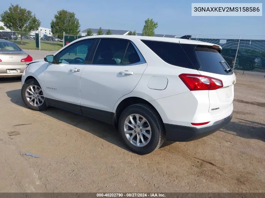 2021 Chevrolet Equinox Fwd Lt VIN: 3GNAXKEV2MS158586 Lot: 40202790